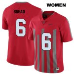 Women's NCAA Ohio State Buckeyes Brian Snead #6 College Stitched Elite Authentic Nike Red Football Jersey GV20O47RN